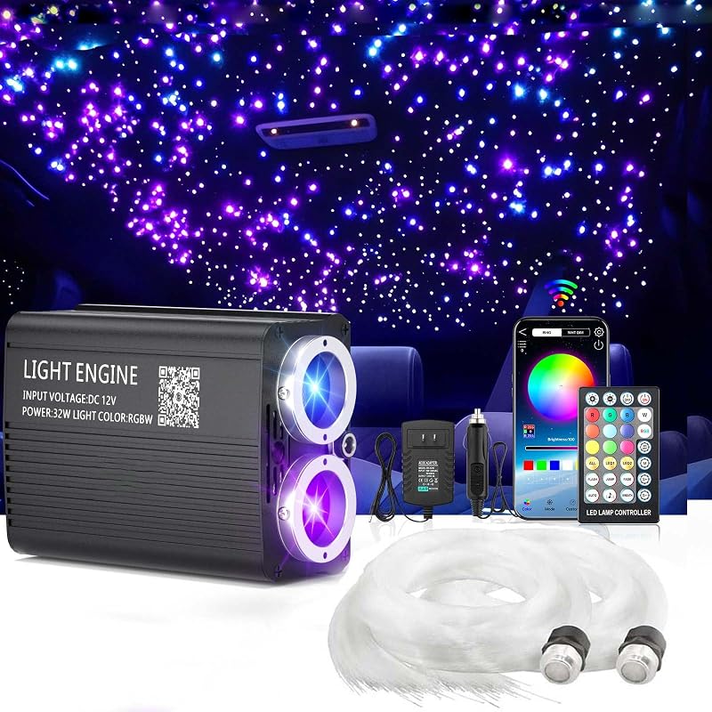 Luz techo automóvil 32W estrellas RGBW 13.1pulg control