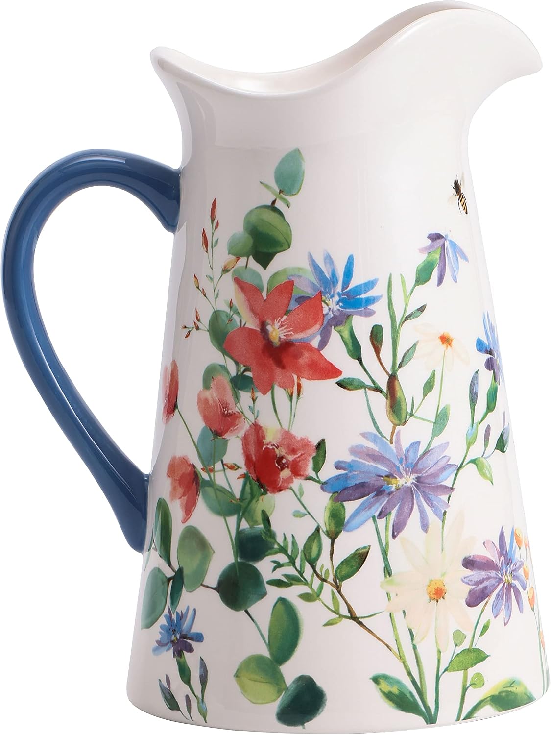 Jarra cerámica 2.5qt con asa para arreglos florales