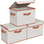 Cajas almacenamiento tela resistente 17" 10gal set 3