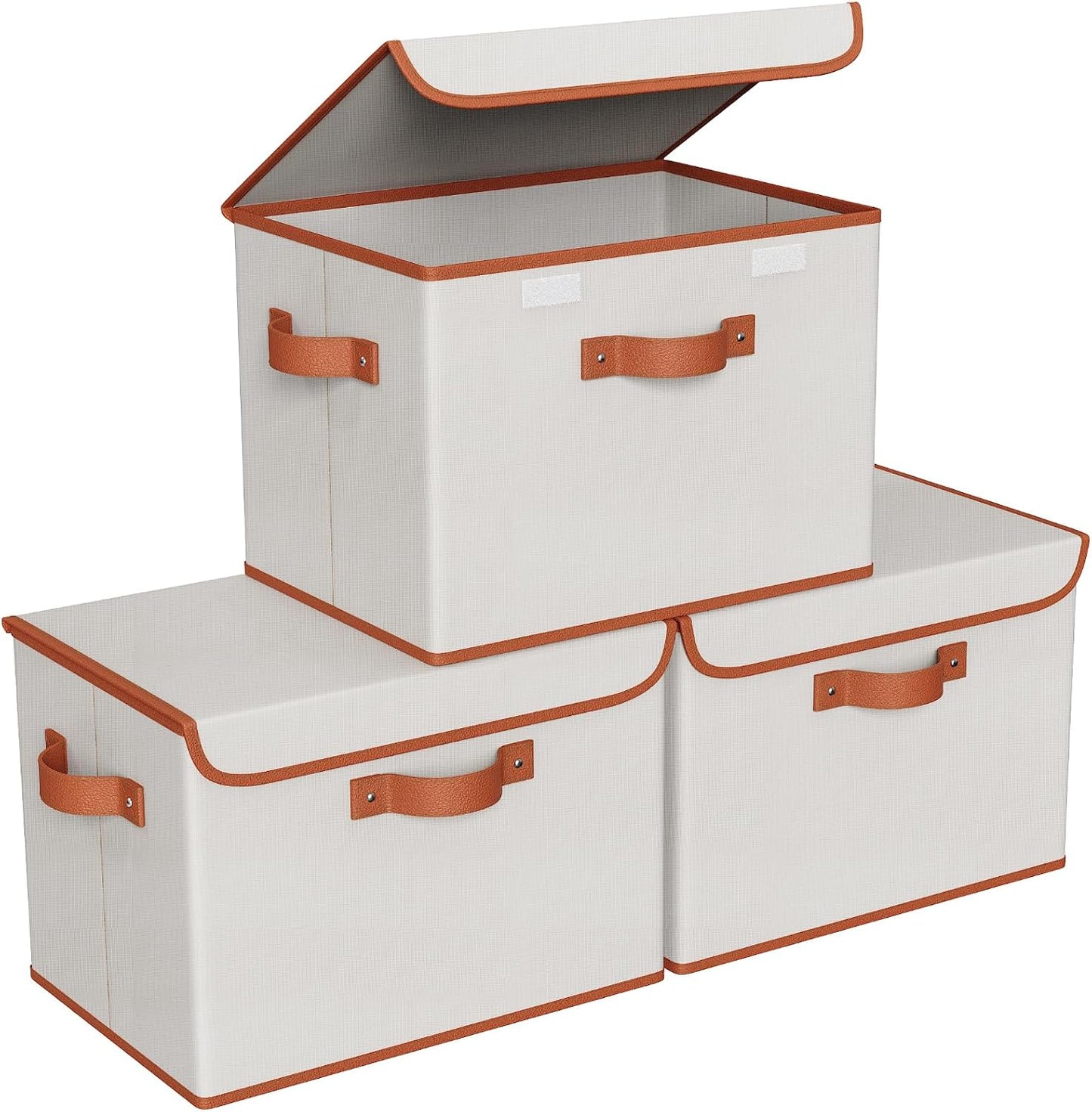 Cajas almacenamiento tela resistente 17" 10gal set 3