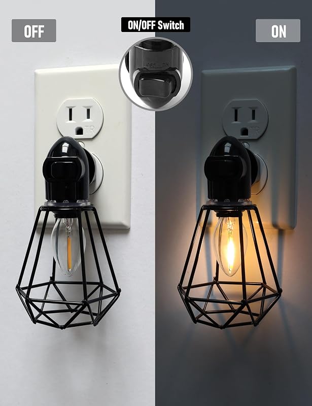 Luz Nocturna Industrial con Interruptor Set 2 Led