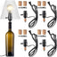 Set 4 lámparas botella licor con tapón 0.354"