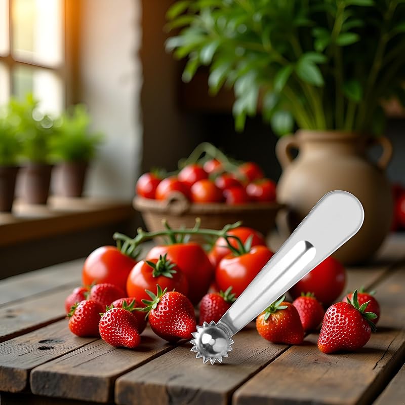 Herramienta extracción tallo tomate y fresa