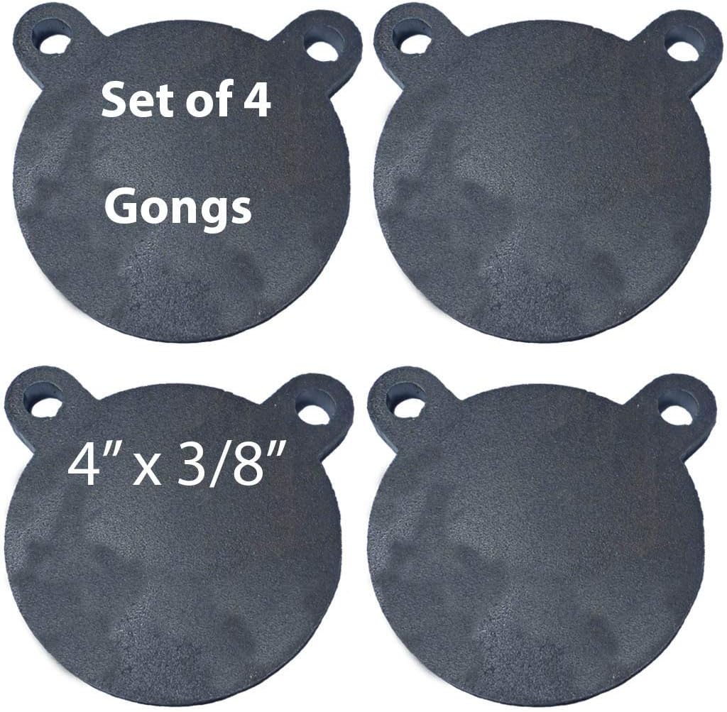Set 4 objetivos tiro acero 4x3/8 Gong corte láser