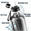 Botella agua 95oz/2.8L con popote asa correa deporte
