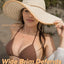 Sombrero de sol mujer ala ancha verano flexible plegable encaje