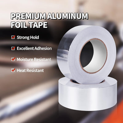 6 Rollos Cinta Aluminio Aislante para HVAC Resistente Calor