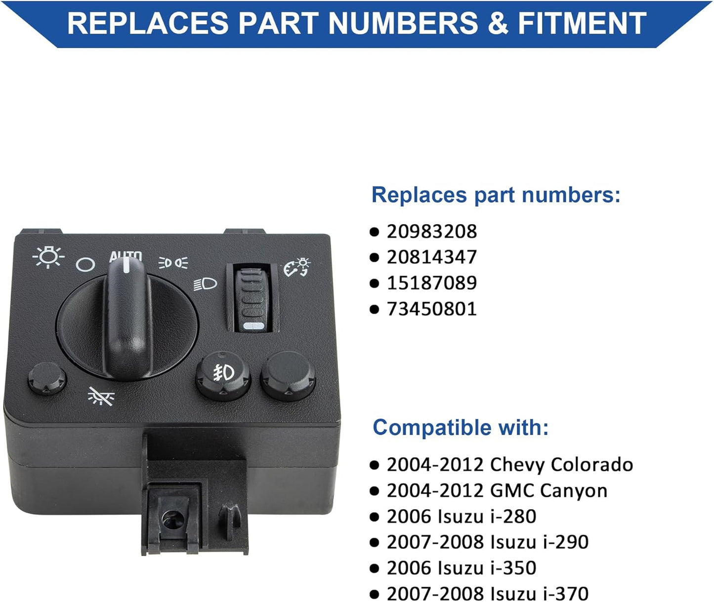 Interruptor lámpara antiniebla Chevy Colorado GMC Canyon