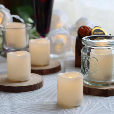 12 Velas Votivas Led Sin Llama Pilas Decoración Hogar Boda