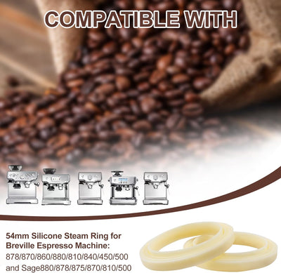 2 Anillos Silicona Repuesto para Cafetera Espresso Breville