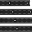Riel Ltrack aluminio 24" negro set 4