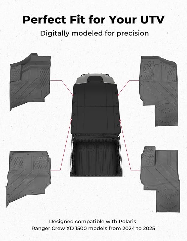 Tapetes TPE antiderrap Polaris Ranger XD 1500 4PCS