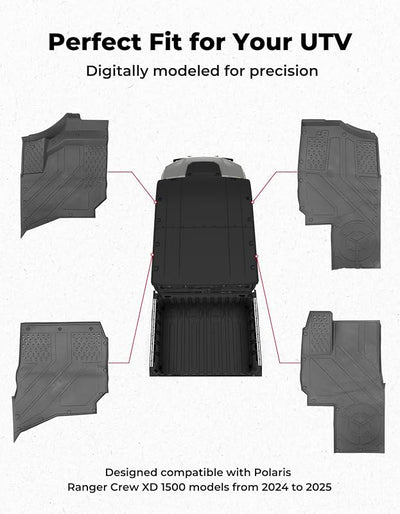 Tapetes TPE antiderrap Polaris Ranger XD 1500 4PCS