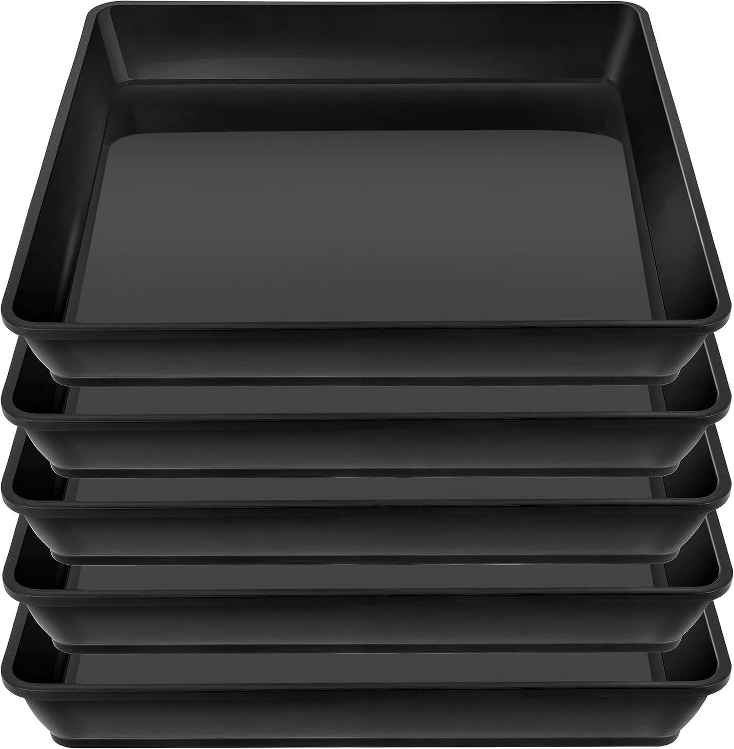 Platillo cuadrado para plantas 6pulg set 5 plástico drenaje