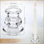 24 Portavelas Vidrio Transparente 2.2pulg Palillo Vela