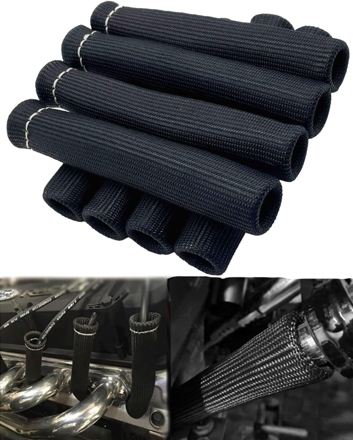 Protector térmico cables bujías 6" 8 Pzas para LS1 LS2
