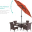 Sombrilla mesa patio redonda 7.5ft poste acero