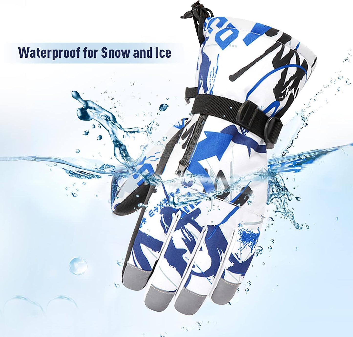 Guantes nieve niños impermeables resistentes viento