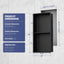 Nicho ducha acero inox 12x24" estante empotrado negro mate