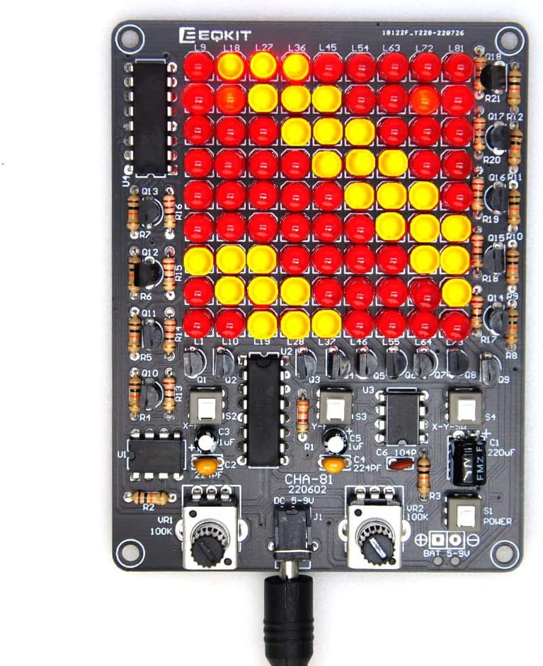 Kit soldadura LED Chaser PCB 81 LEDs para STEM y escuela