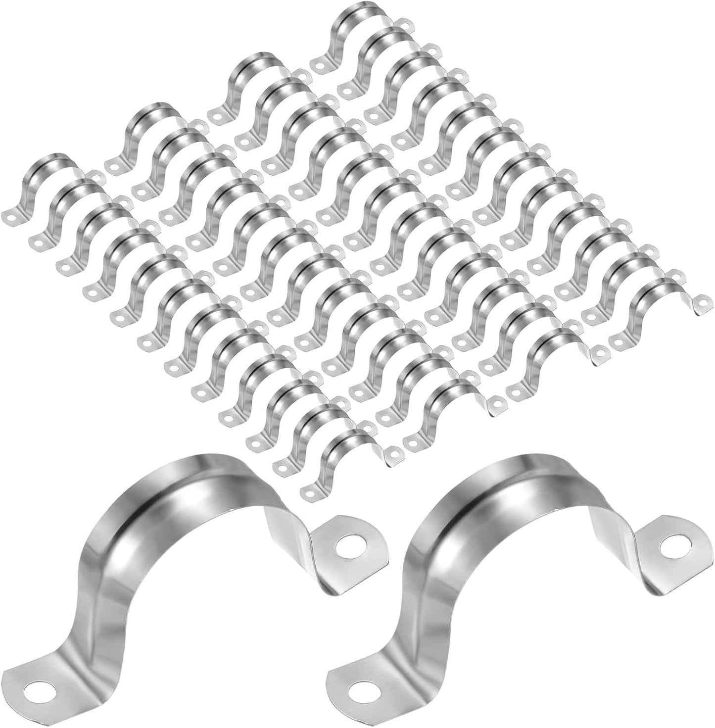 50 Abrazaderas Conducto Acero Inox 304 M40 U 1-9/16pulg