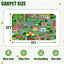 Alfombra educativa para niños mapa tráfico 3x5ft dormitorio
