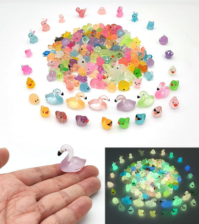 150 Pzas figuras resina animales brillan oscuridad jardín