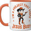 Taza Cerámica Frog para Jesús Roja/Blanca