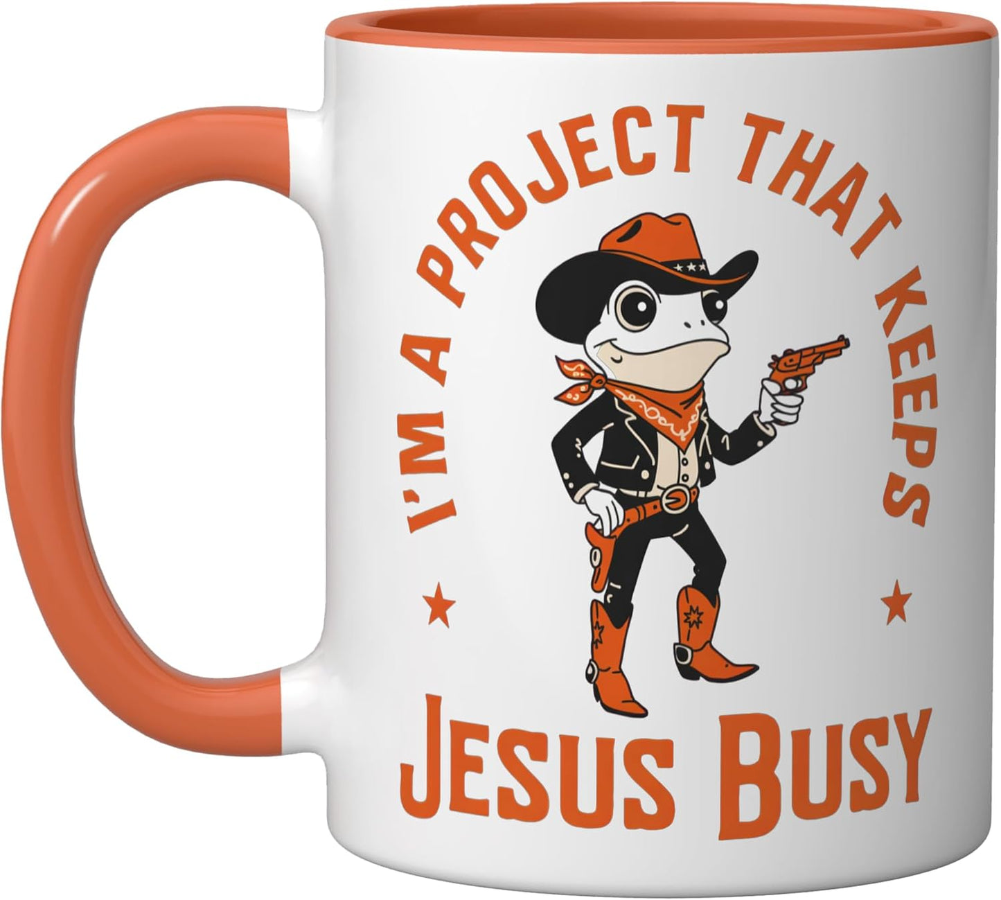 Taza Cerámica Frog para Jesús Roja/Blanca