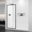 Panel ducha fijo 30x74pulg vidrio templado negro mate