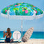 Sombrilla playa resistente 6.5ft UPF50 portátil