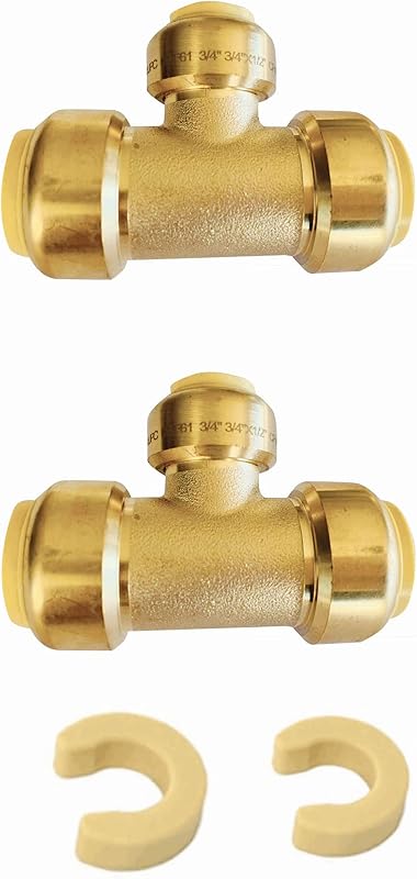 2 Accesorios Ajuste Pex Cobre CPVC 3/4x3/4x1/2"