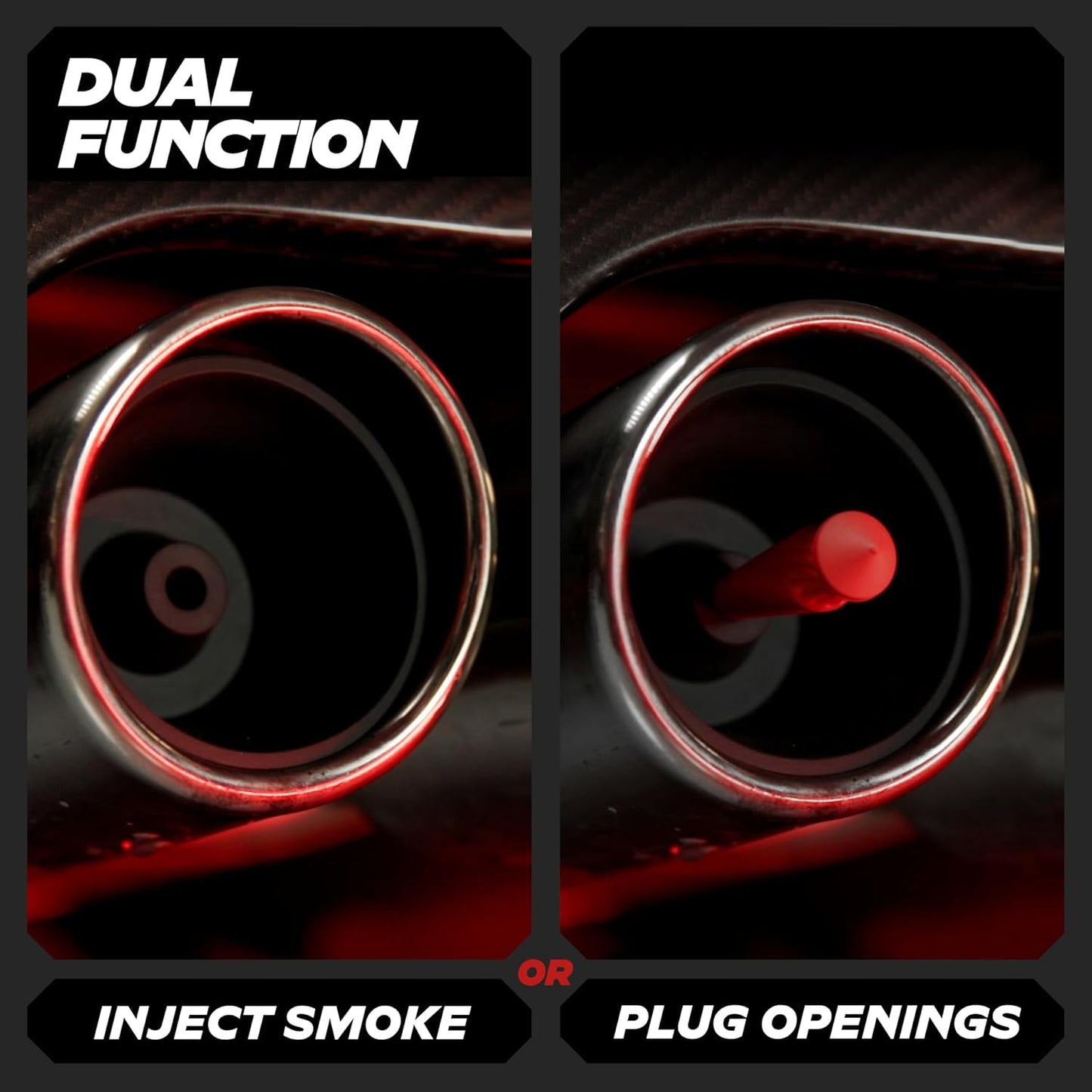 Adaptadores 2en1 cono enchufes para pruebas fugas humo