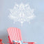 Plantilla mandala flor loto 12x12pulg decoración bohemia dormitorio