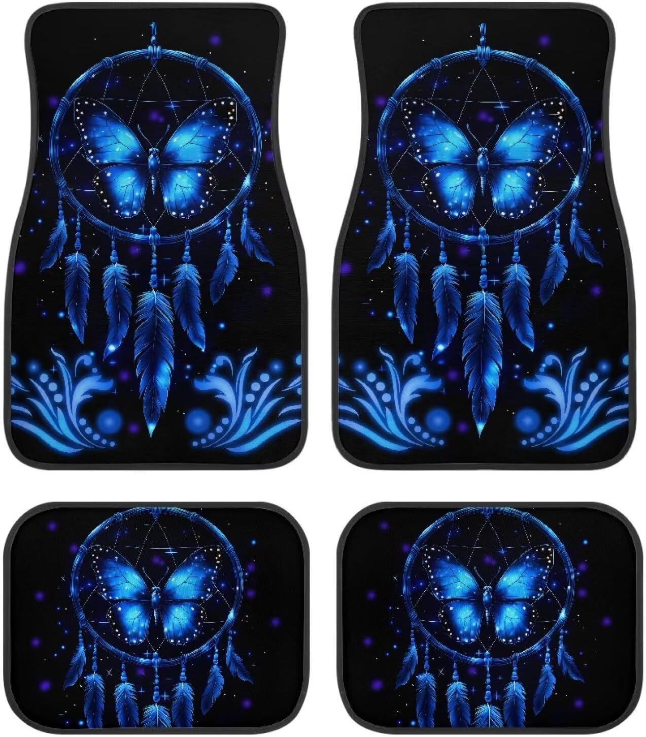 Atrapasueños mariposa azul 4pzas tapete antiderrap SUV