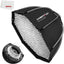 Caja luz octogonal 25.6pulg Bowens mount rejilla panal doble