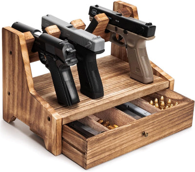 Estante para pistolas madera real estilo rústico