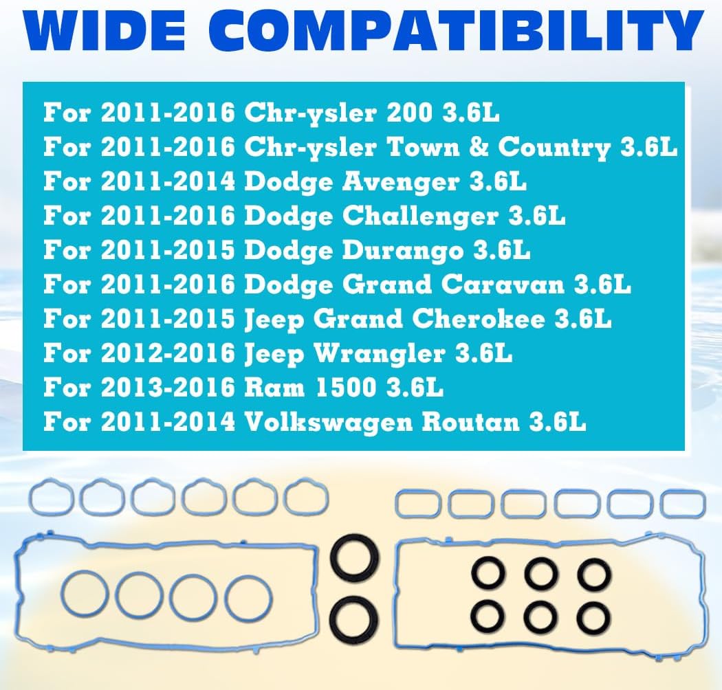 Set tapa válvula colector 3.6L Chrysler Dodge Jeep Ram 11-20