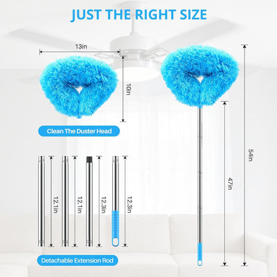 Limpiador ventilador techo microfibra poste 13-47pulg