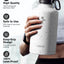 Botella agua acero inox al vacío popote 3 tapas Galaxy