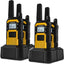 Walkie Talkies Servicio Pesado Impermeable 2000mAh Pack 4