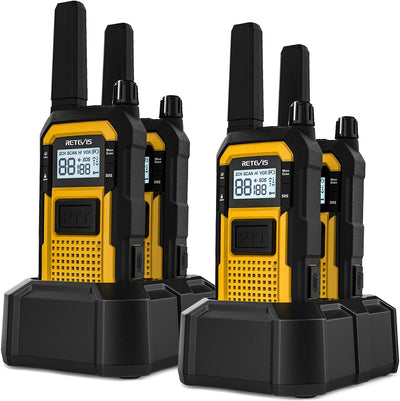 Walkie Talkies Servicio Pesado Impermeable 2000mAh Pack 4