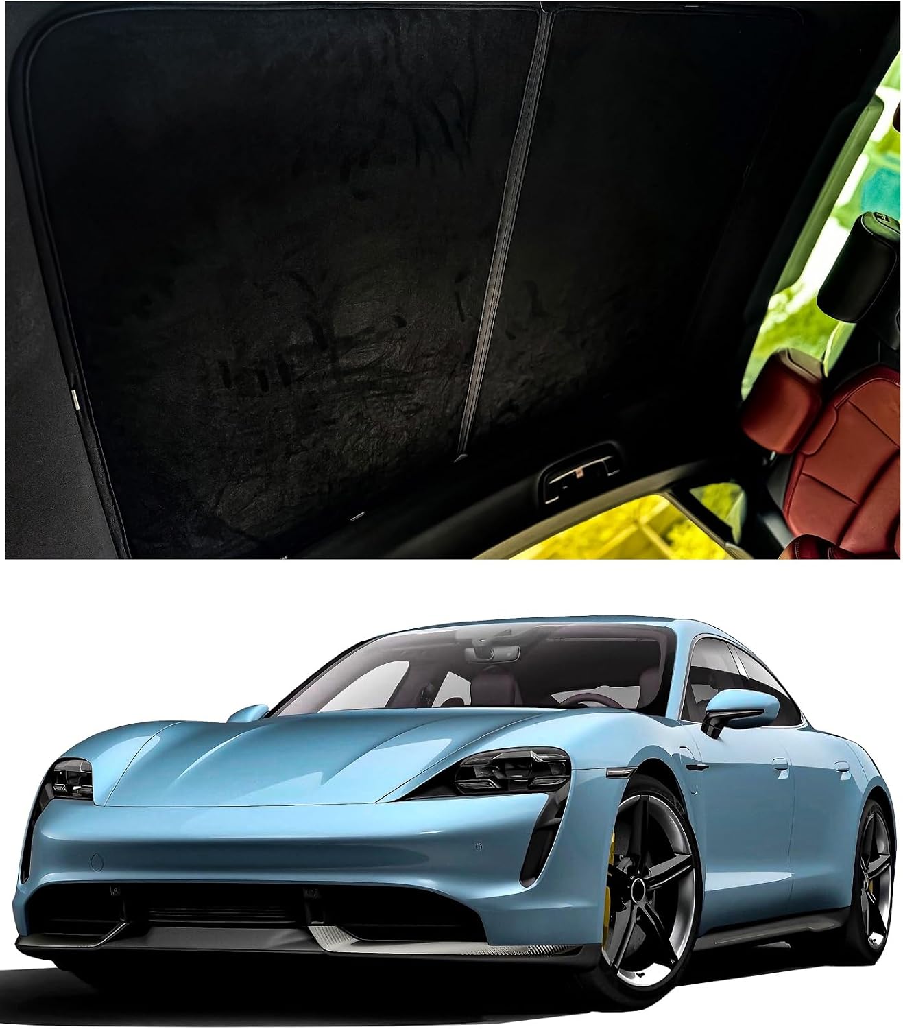Parasol techo comp Porsche Taycan 20-24 gamuza alta calidad