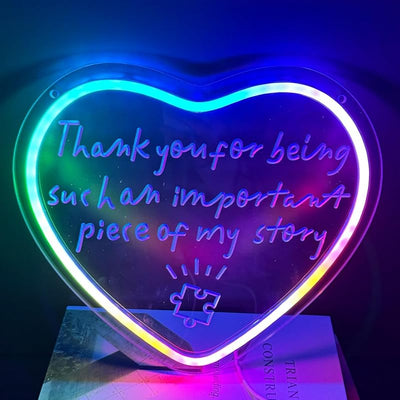 Luz neon corazón LED para dormitorio regalo amistad