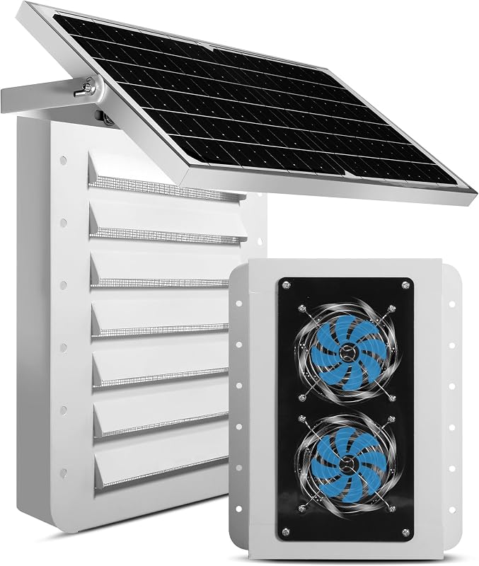 Kit ventilación solar 15W contenedores envío doble