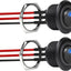 Interruptor palanca aluminio rojo 12V/24V con luces LED 20A