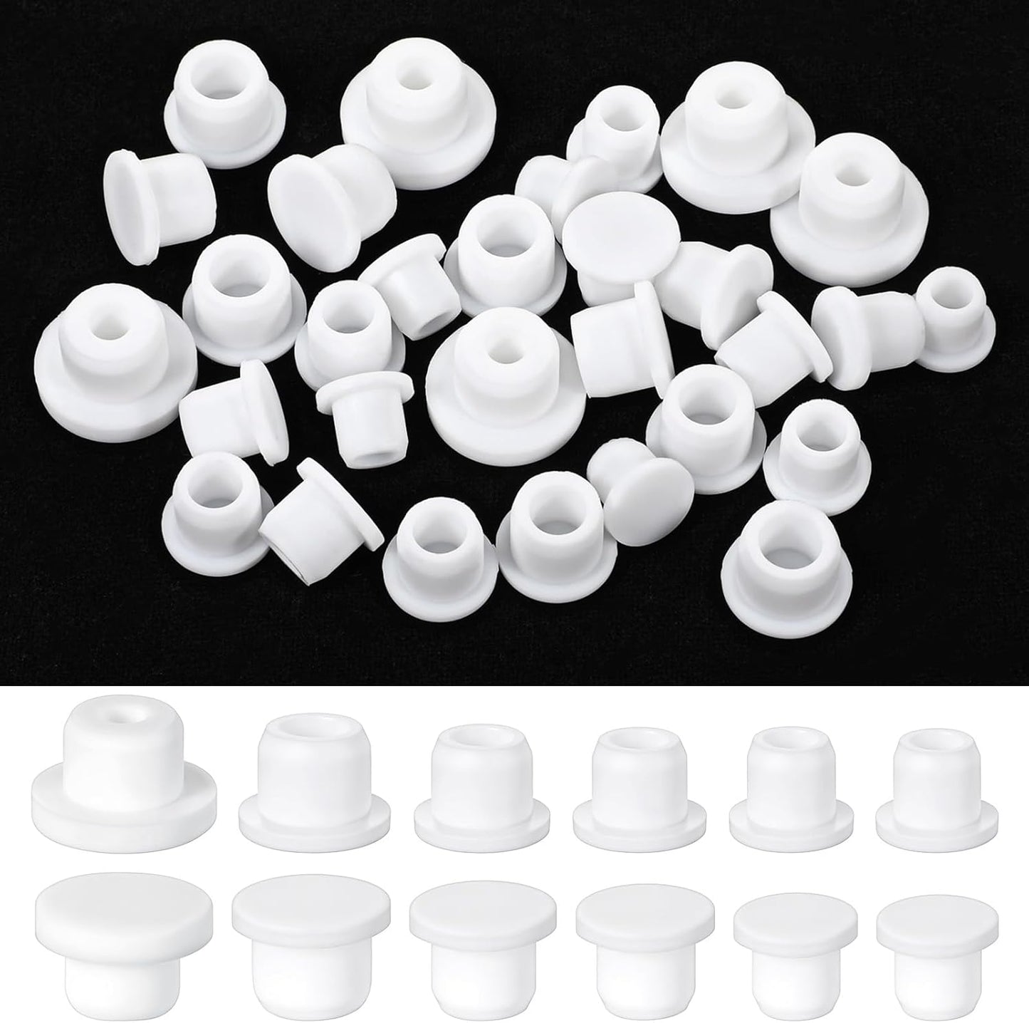30 Tapones Silicona Sal Pimienta 6 Tamaños Reutilizables