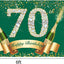 Cartel 6x3.6ft color dorado fiesta cumpleaños 70