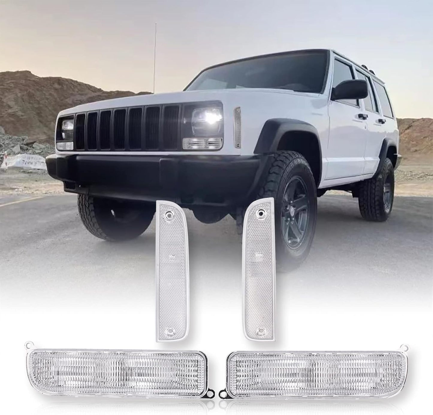 Set luces señal Jeep XJ 97-01 para parachoques cristal