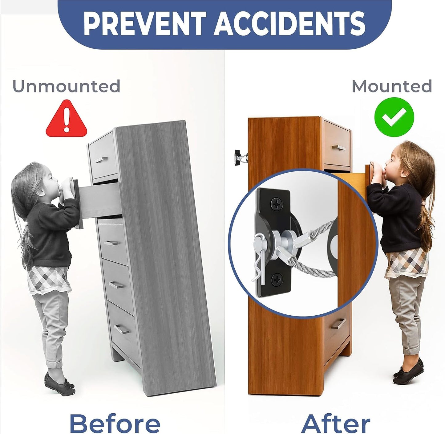 Anclajes pared antipuntas 800lb para espejo grande y muebles